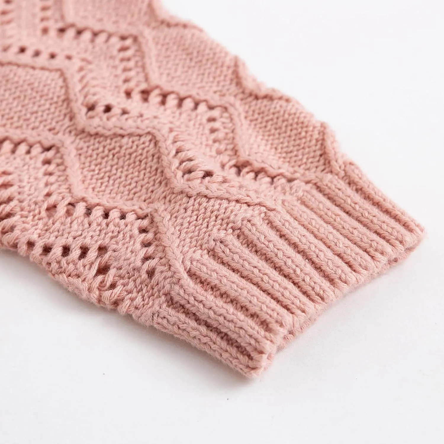 Curipeer Baby Girls Knitted Cardigan Pompoms Sweater Toddler Long Sleeve Jacket Outerwear 6M-4Y