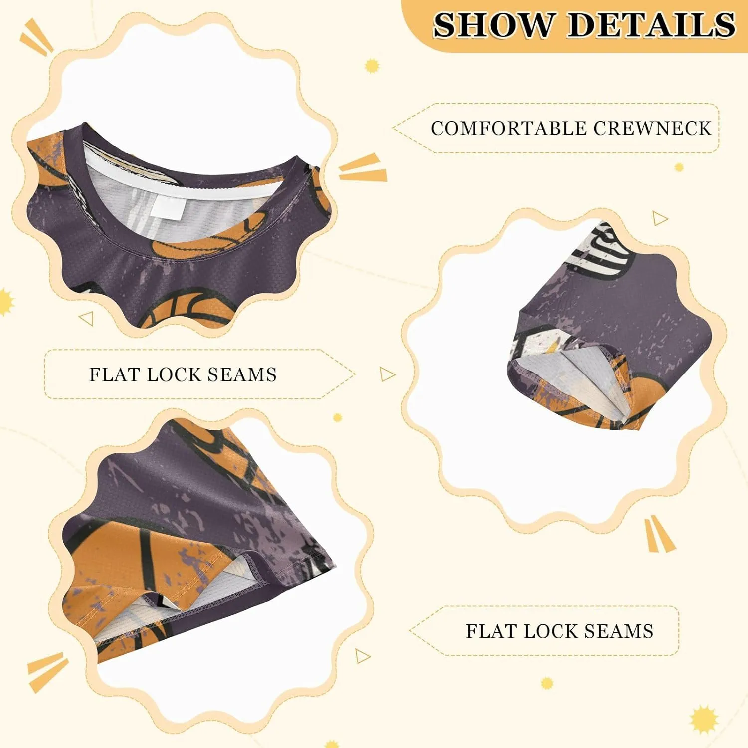Cute Basketball Shoes Pattern Boys Rash Guard Long Sleeve UPF 50  Boys Swim Shirt Quick Dry Shirt for 3-12 Years