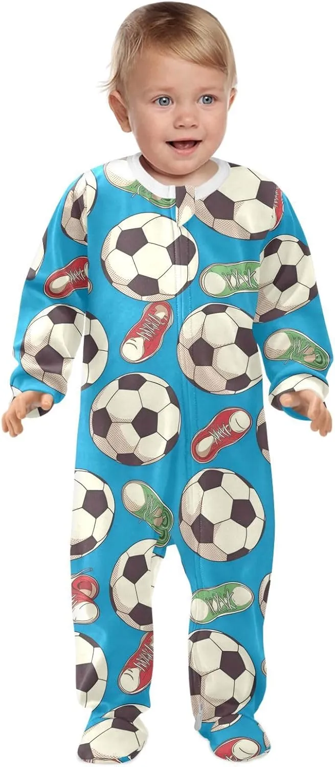 Cute Unicorns Pink Baby One-Piece Footies Long Sleeve Rompers Pajamas Zip Front Pjs for Boys Girls kids 3M