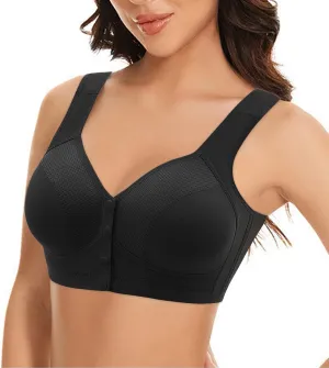 Daisy Bras, Everyday Bras, Front-Close Wireless Bra,lace Bra with Stay-in Straps, Racerback Workout Gym Yoga Bras