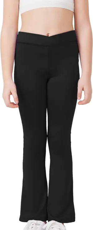 DANI CHINS Girls Athletic Bootcut Leggings Quick Dry Flared Compression Yoga Pants