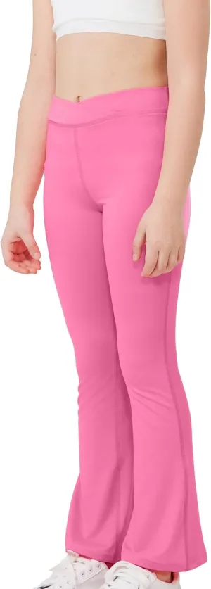 DANI CHINS Girls Athletic Bootcut Leggings Quick Dry Flared Compression Yoga Pants