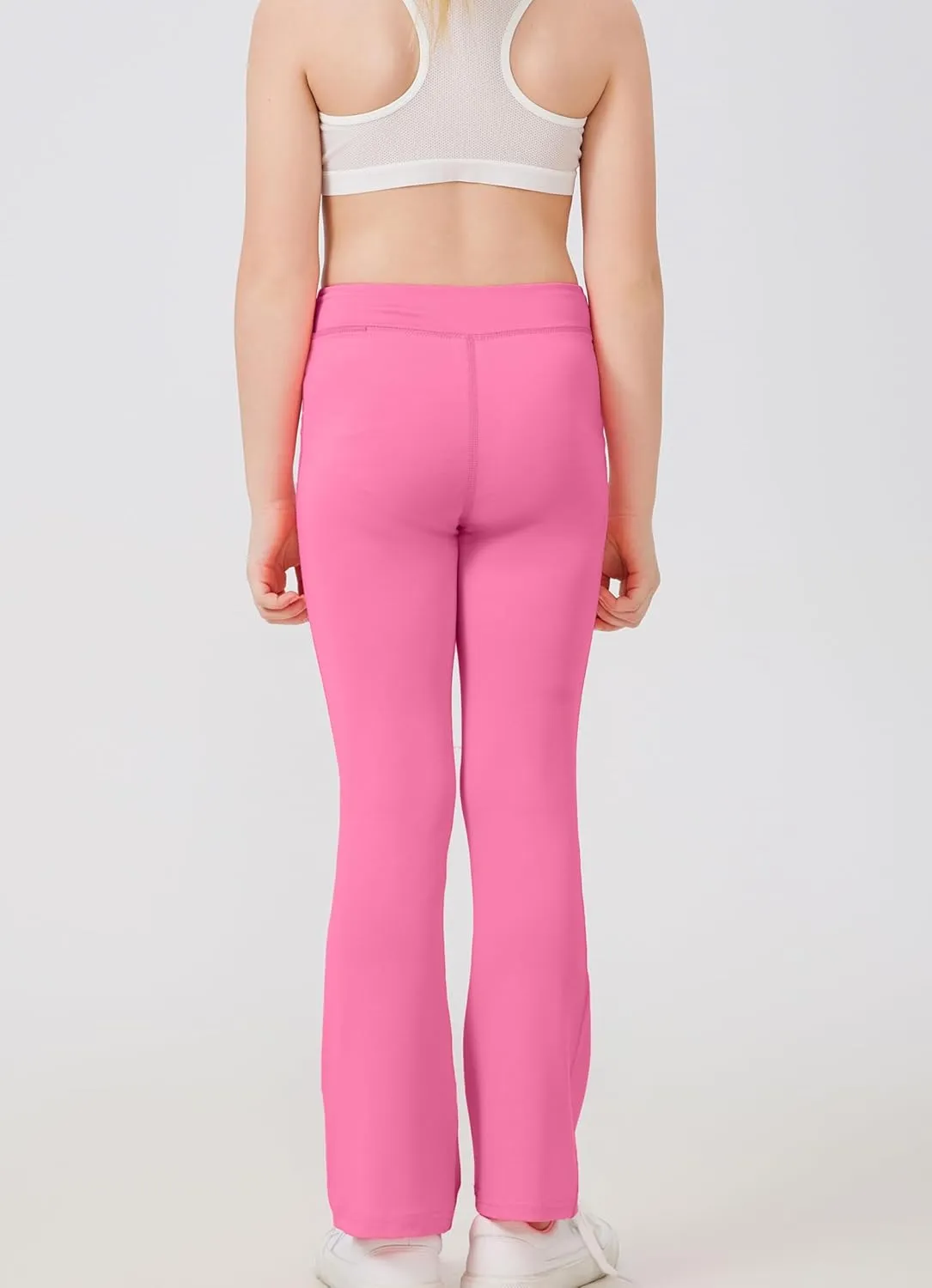 DANI CHINS Girls Athletic Bootcut Leggings Quick Dry Flared Compression Yoga Pants