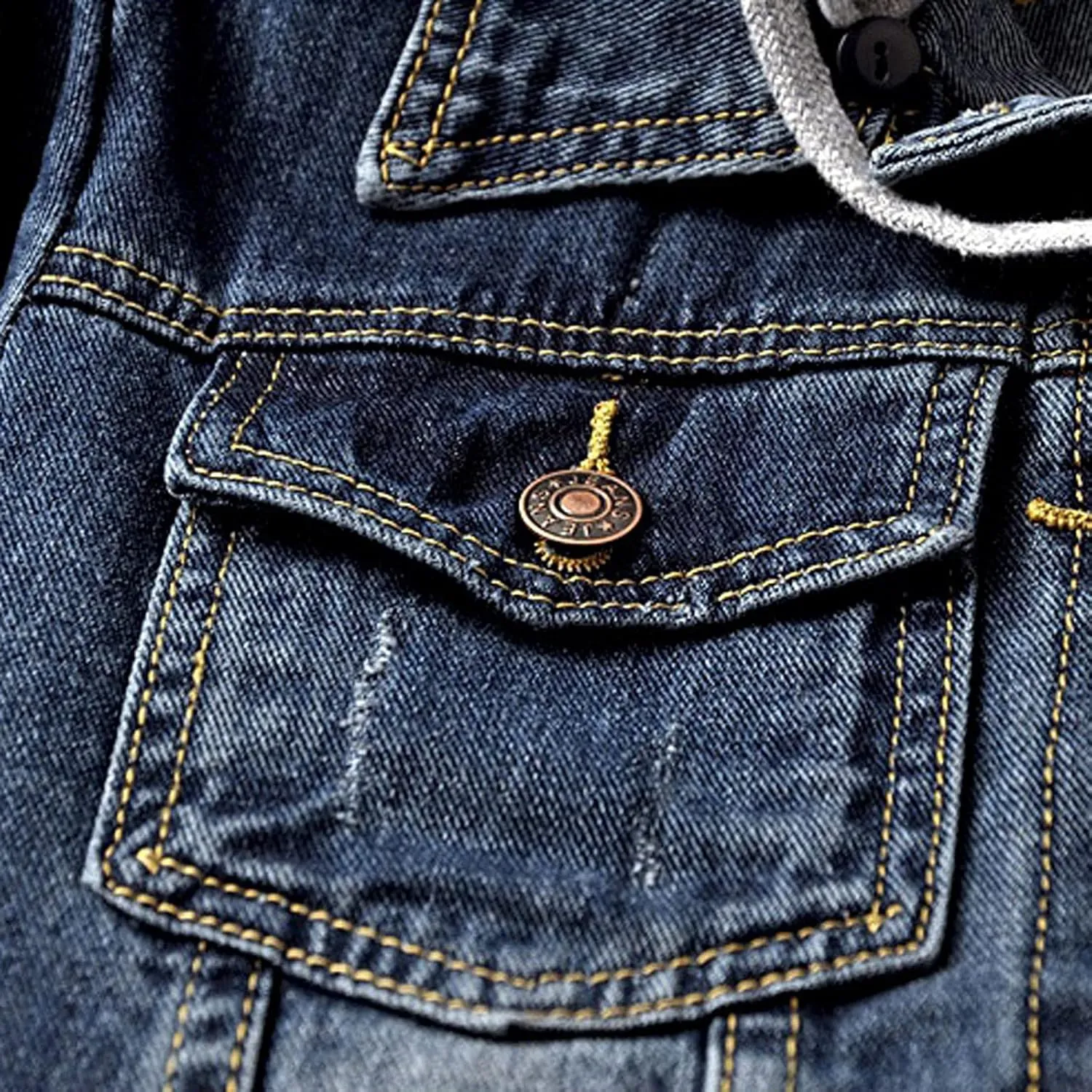 Denim Jacket for Women Casual Denim Jacket Coat Hoodie Pullover Sweatshirt Distressed Costume Long Sleeve Jean Tops