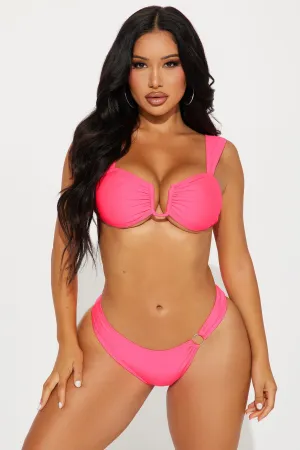 Denise U Wire 2 Piece Bikini - Hot Pink