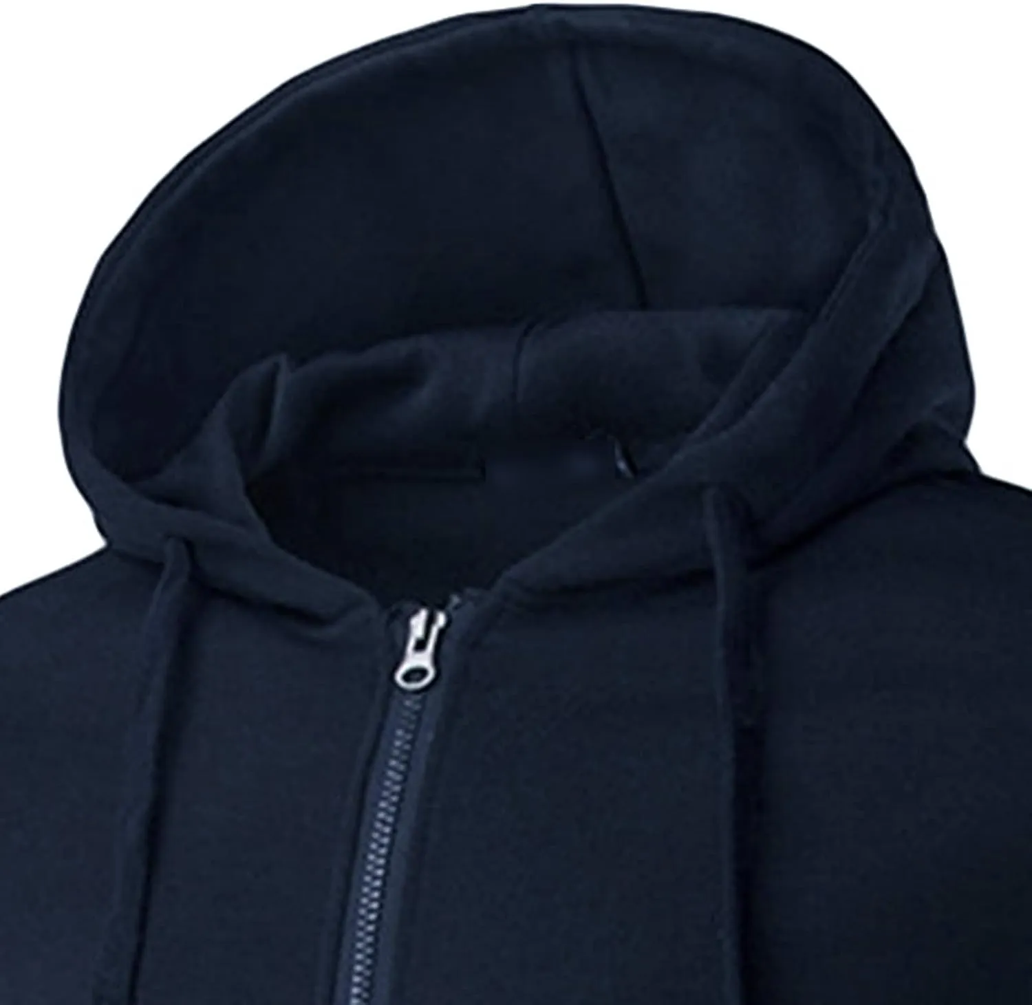DGHM-JLMY Men's Zipper Solid Color Hoodie Heavyweight Full Zip Hoodie with Arm Zip Pocket Zip-Front Cotton-Blend Sweatshirt