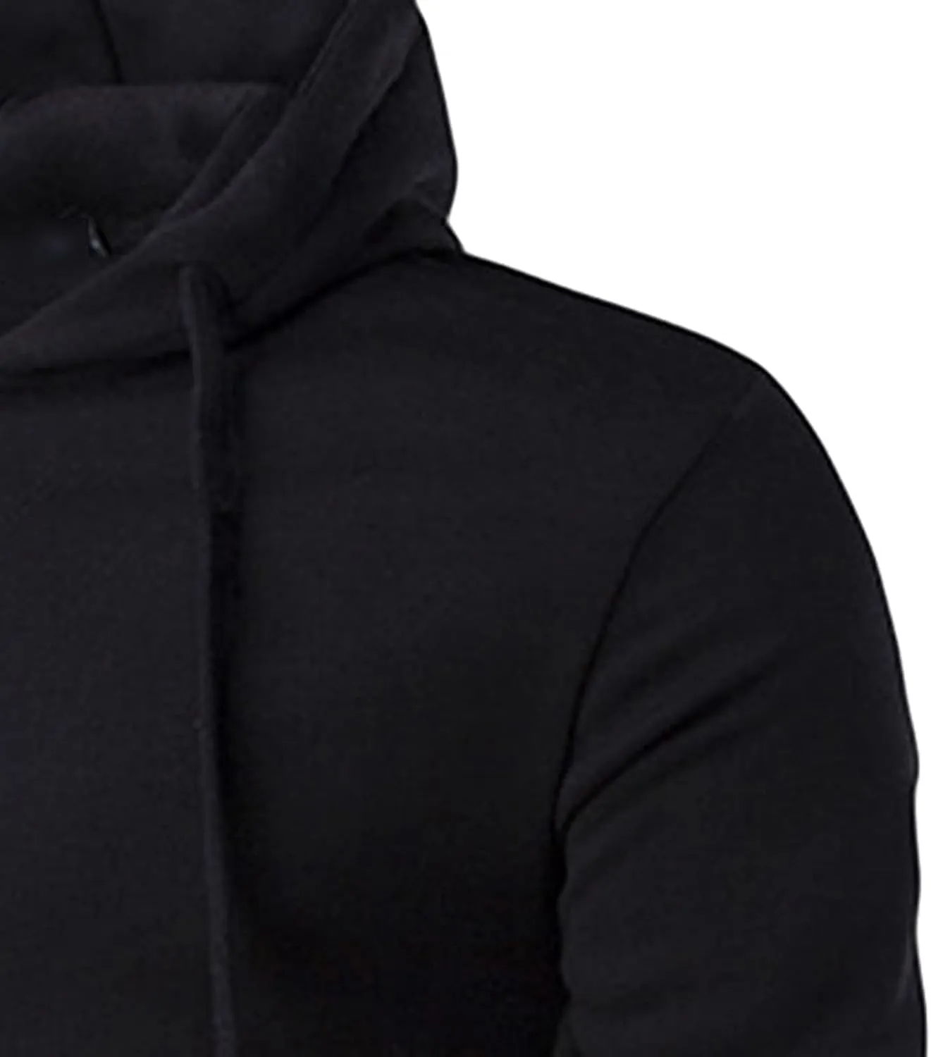 DGHM-JLMY Men's Zipper Solid Color Hoodie Heavyweight Full Zip Hoodie with Arm Zip Pocket Zip-Front Cotton-Blend Sweatshirt