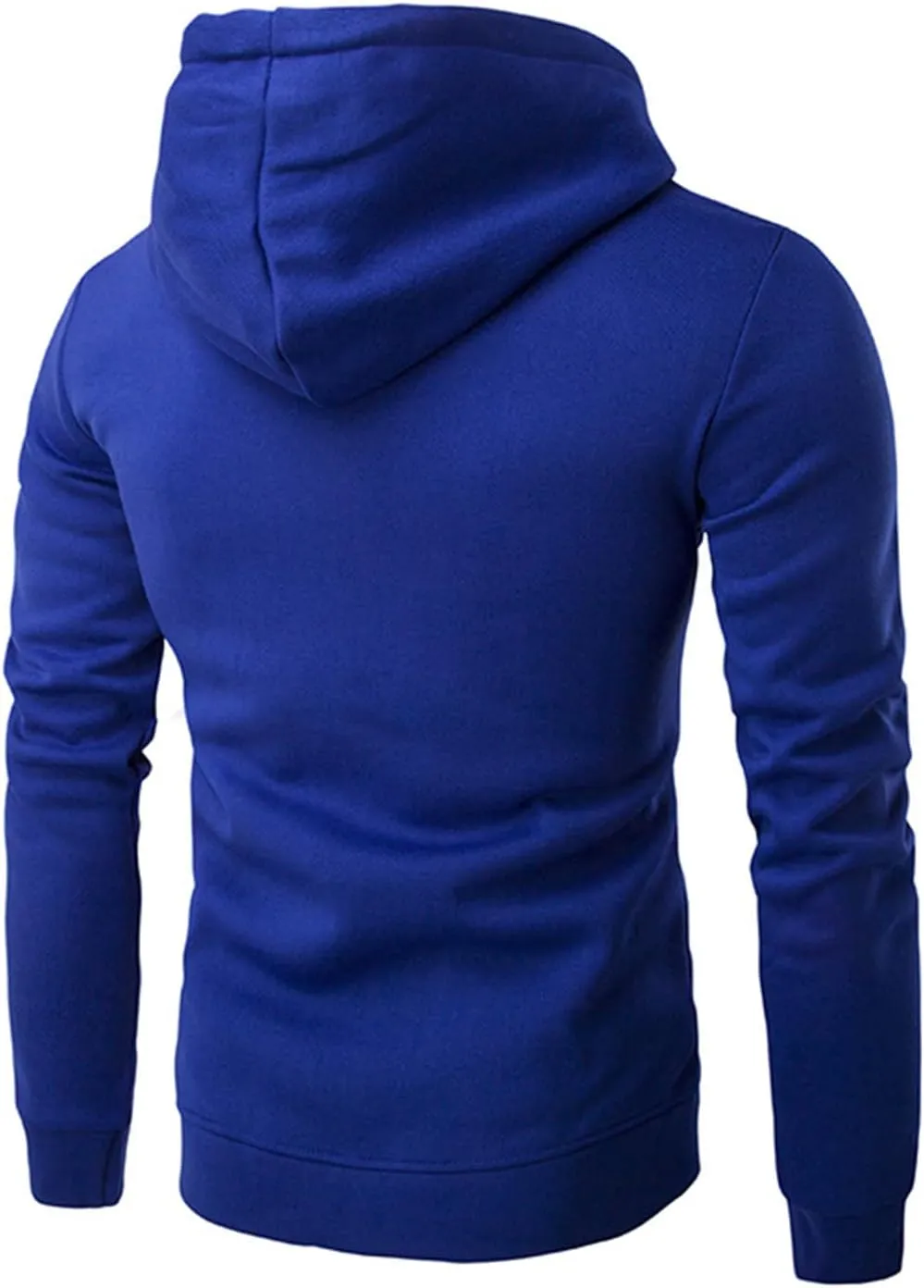 DGHM-JLMY Men's Zipper Solid Color Hoodie Heavyweight Full Zip Hoodie with Arm Zip Pocket Zip-Front Cotton-Blend Sweatshirt