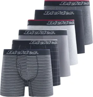 Dickies Mens Underwear 6 Pack Boxers for Men Breathable Cotton Boxer Briefs