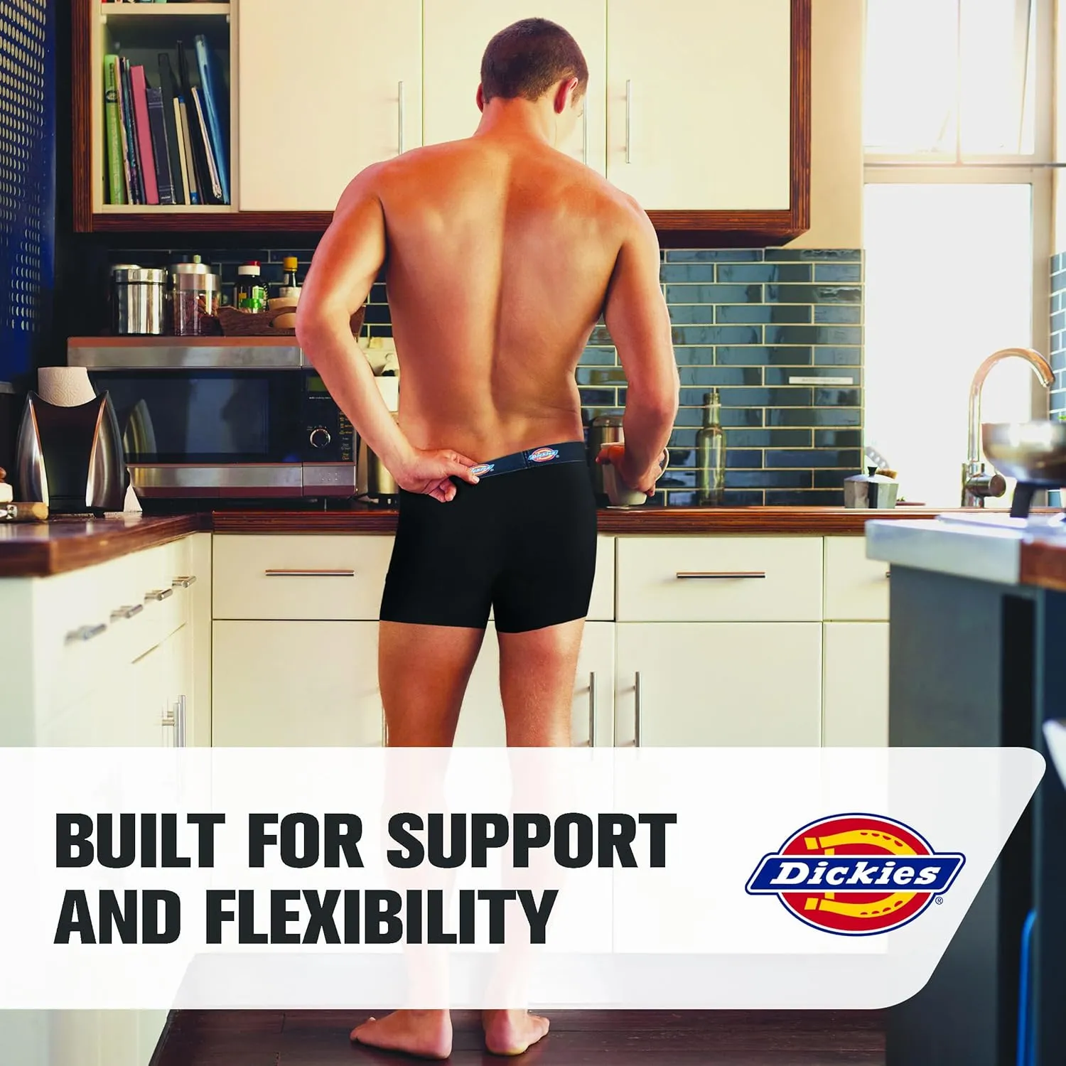 Dickies Mens Underwear 7 Pack Mens Boxer Briefs for Men Cotton Stretch