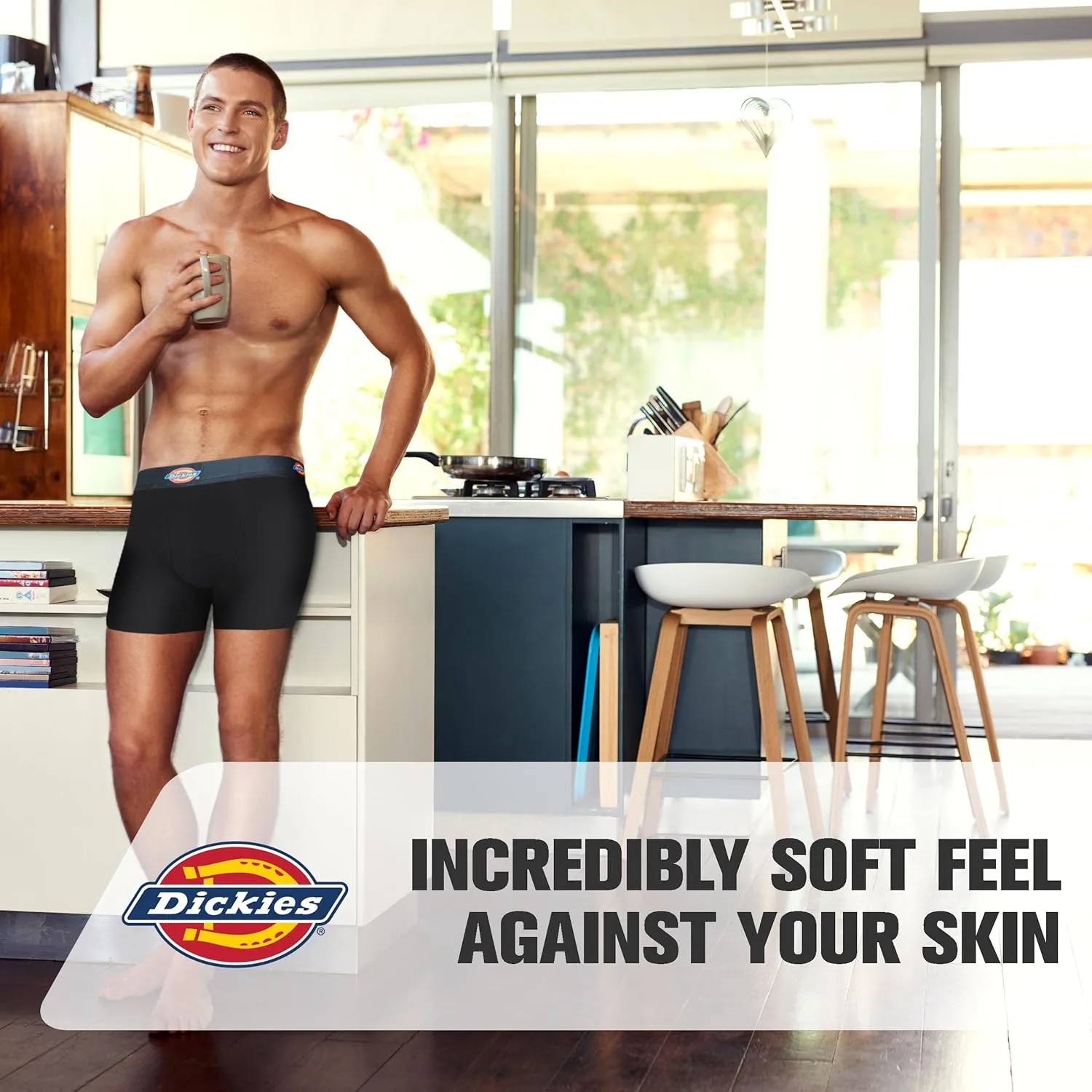 Dickies Mens Underwear 7 Pack Mens Boxer Briefs for Men Cotton Stretch