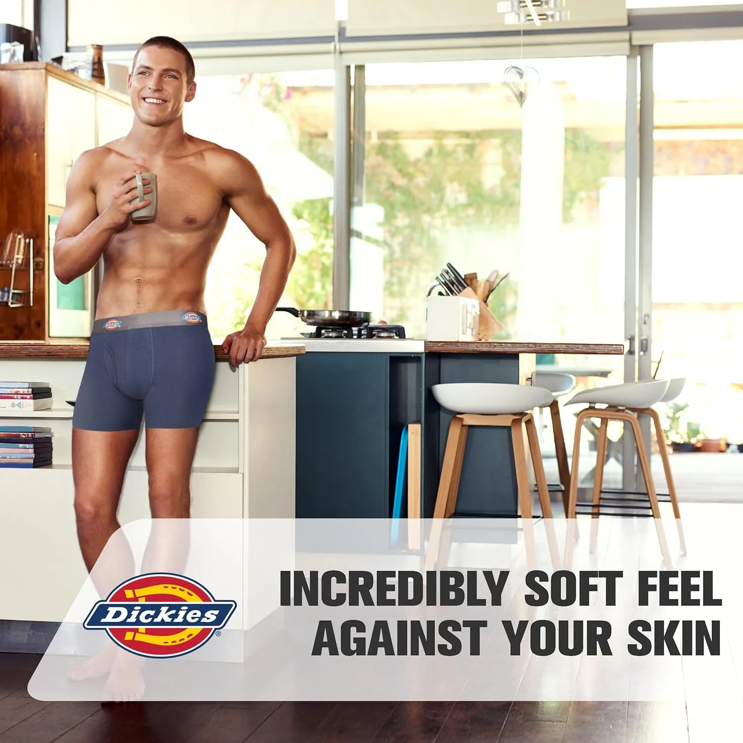 Dickies Mens Underwear 7 Pack Mens Boxer Briefs for Men Cotton Stretch