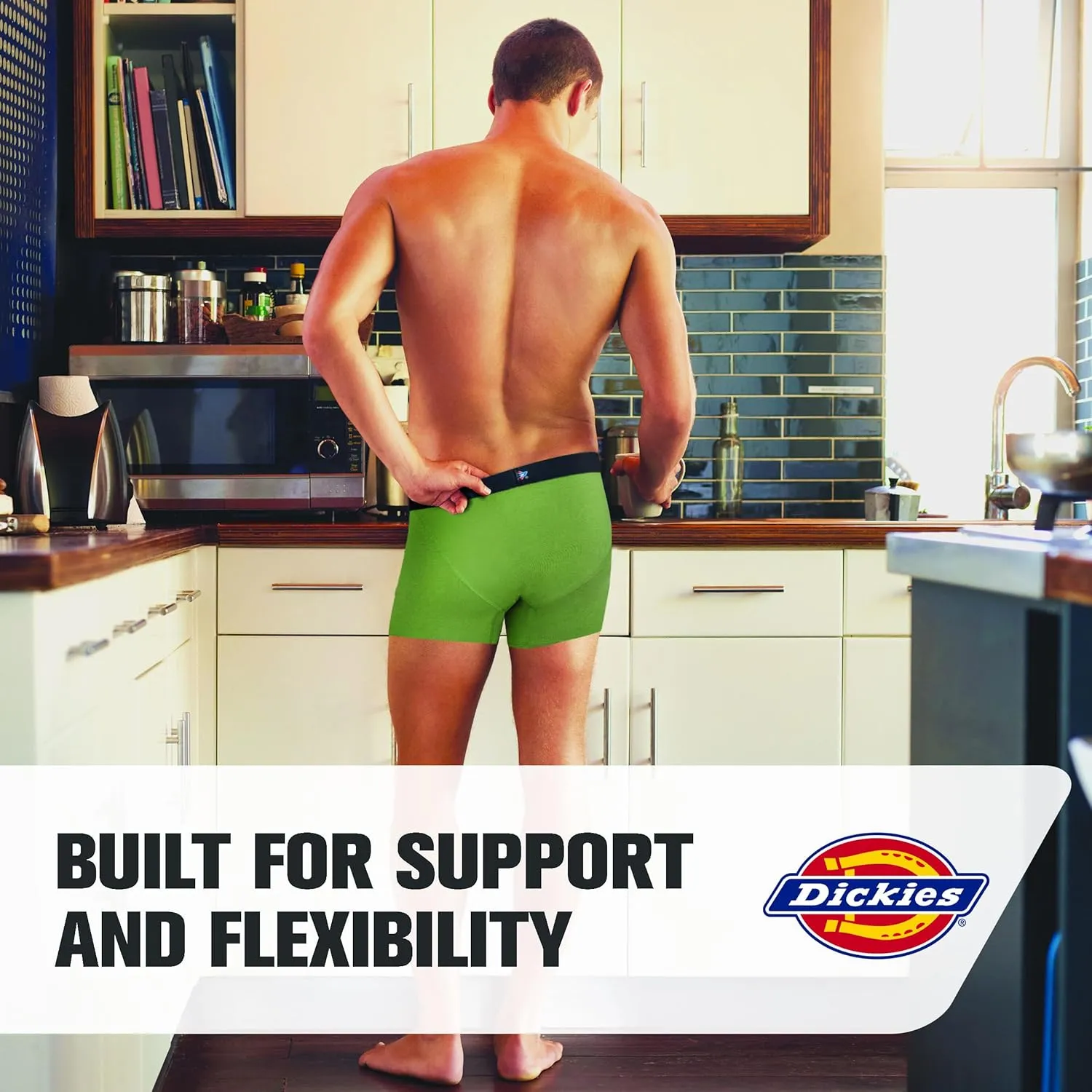 Dickies Mens Underwear 7 Pack Mens Boxer Briefs for Men Cotton Stretch
