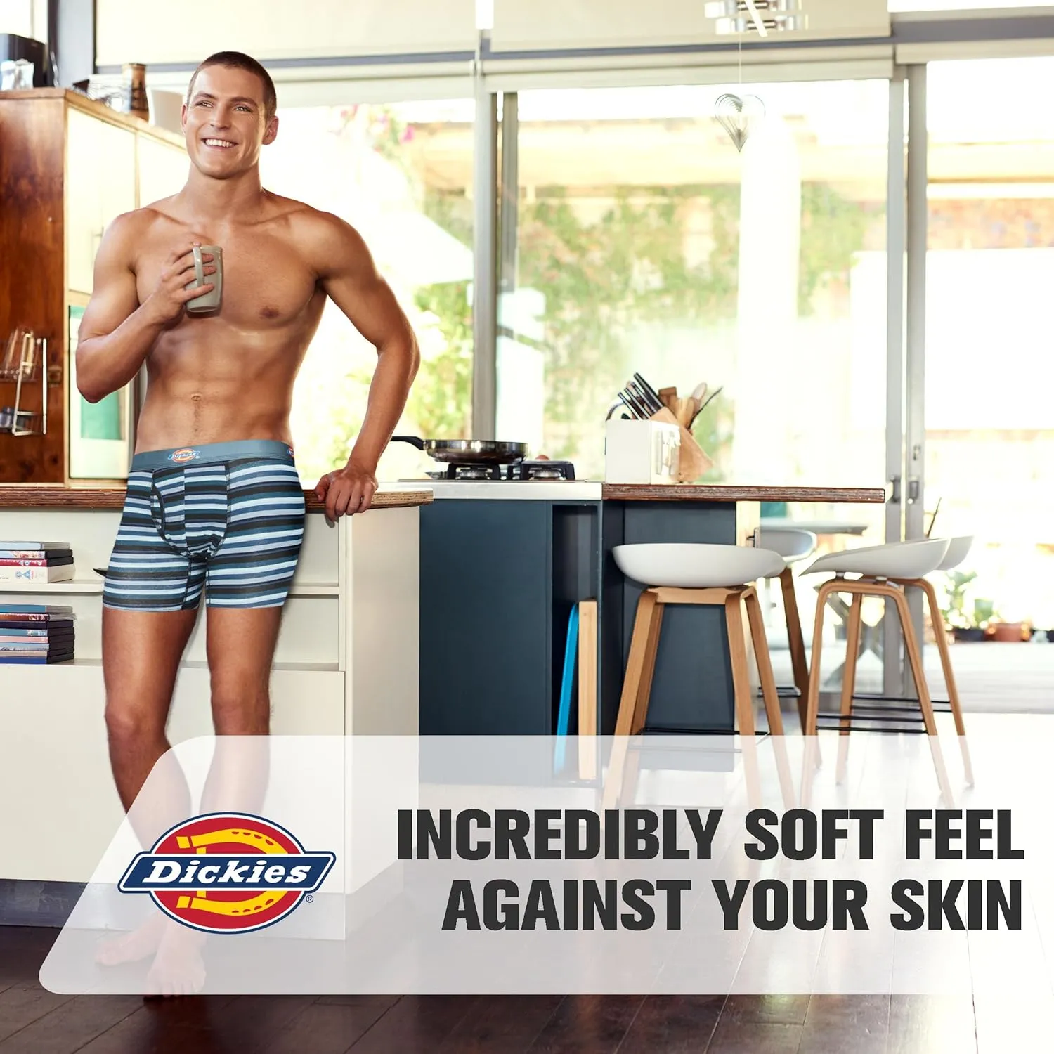 Dickies Mens Underwear 7 Pack Mens Boxer Briefs for Men Cotton Stretch