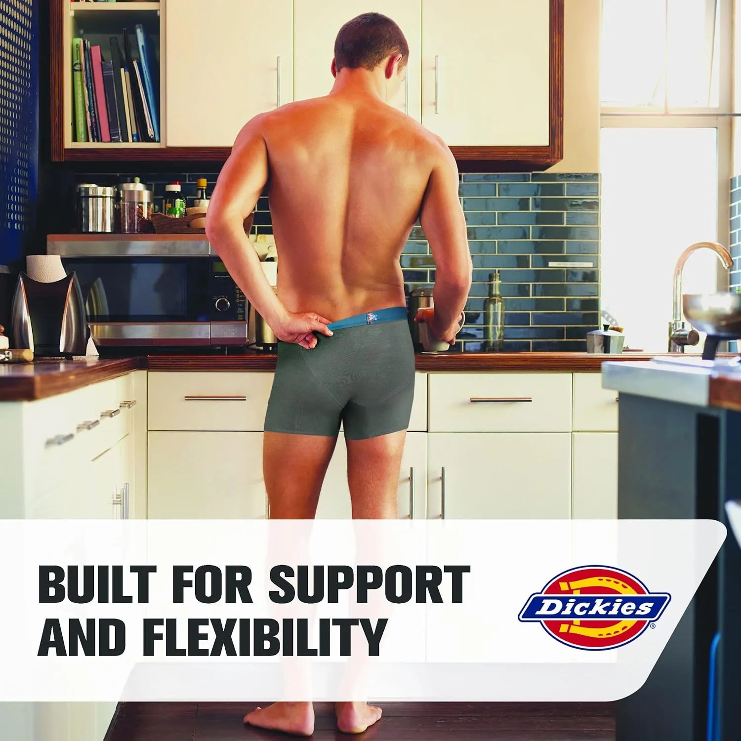 Dickies Mens Underwear 7 Pack Mens Boxer Briefs for Men Cotton Stretch