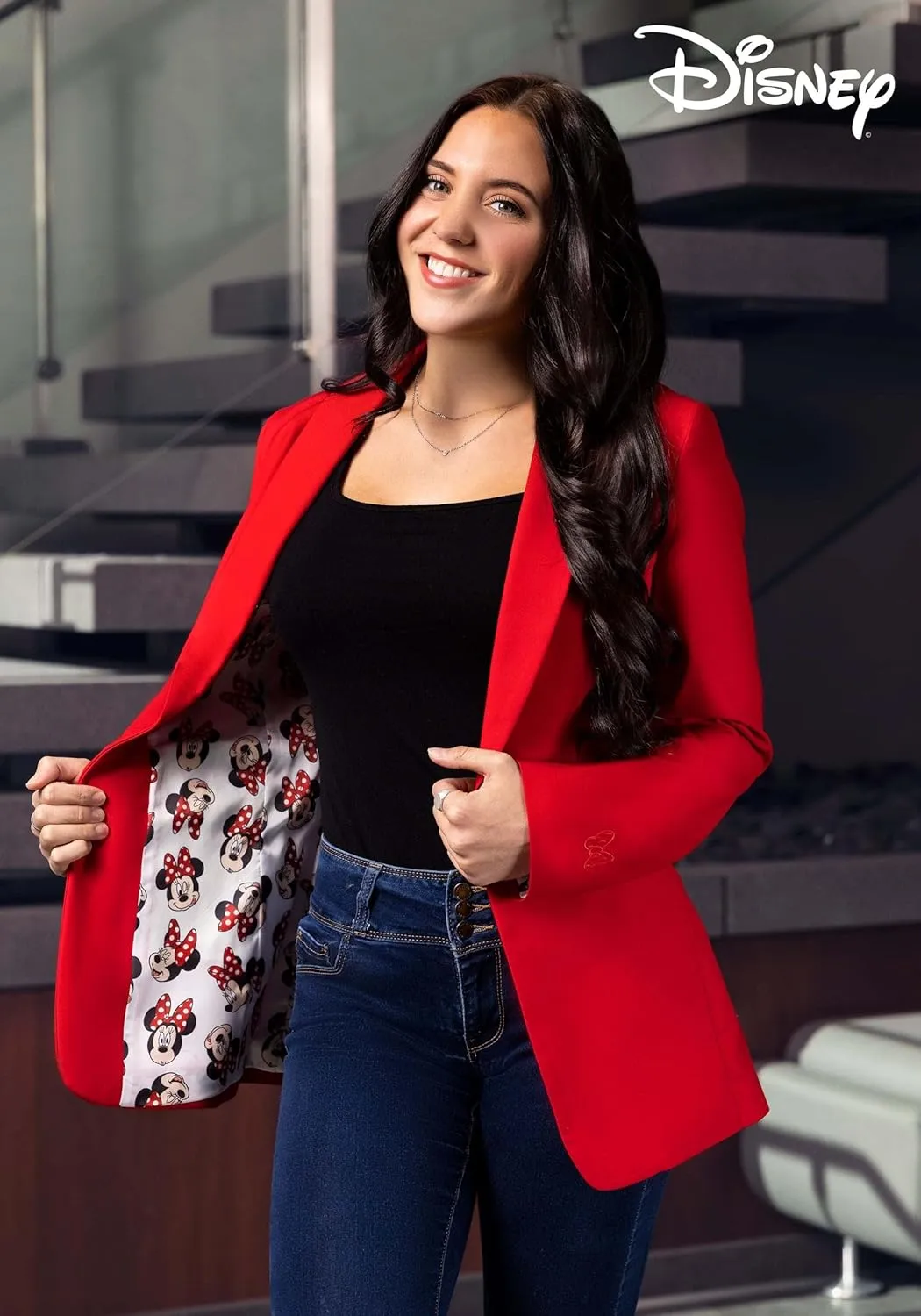 Disney Minnie Mouse Women's Blazer | Chic Disney-Inspired Outerwear for Casual and Dressy Occasions