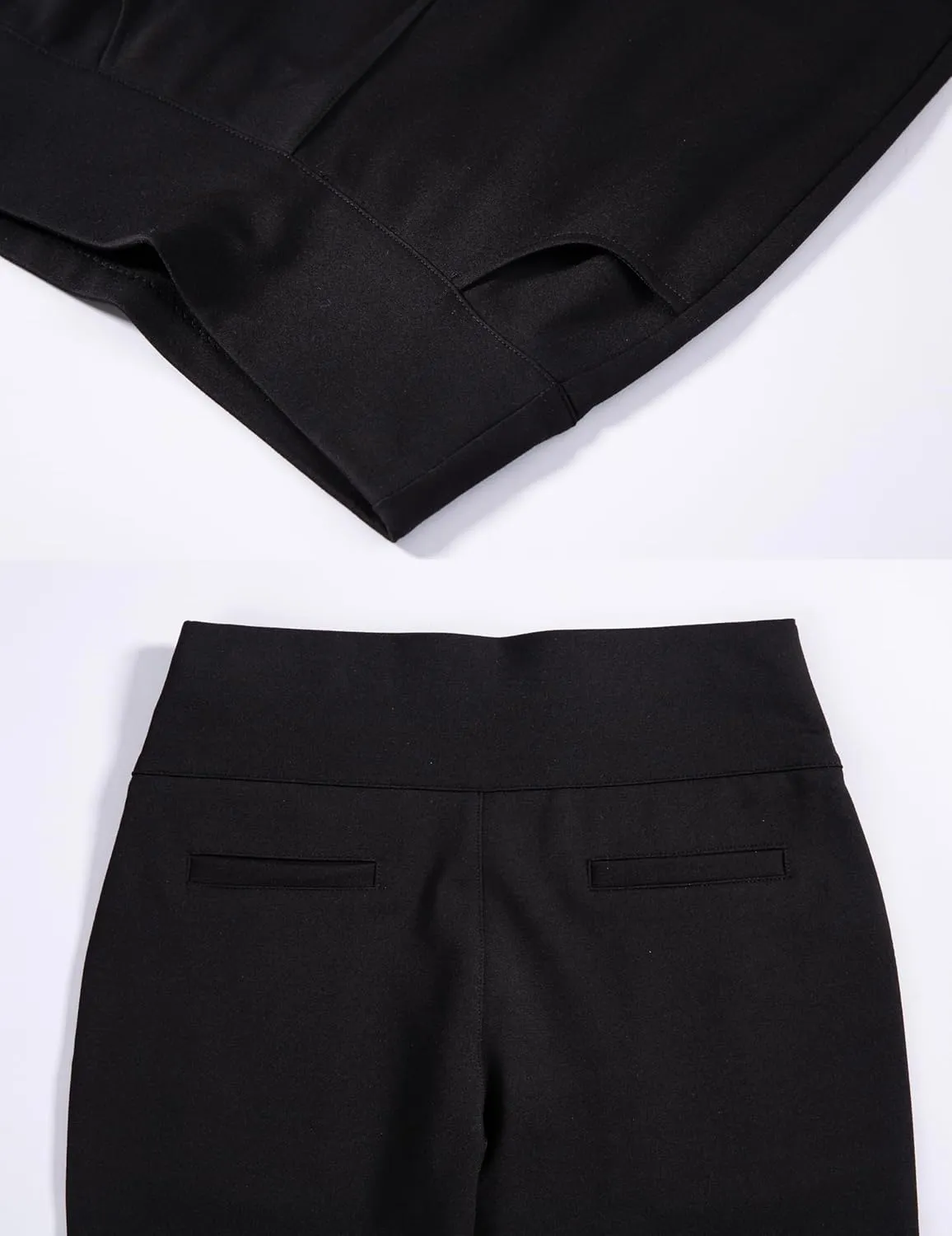 Fakanhui Women's Work Pants Comfy Stretch Skinny Leg Elastic High Waist Pull on Business Casual Dress Pants