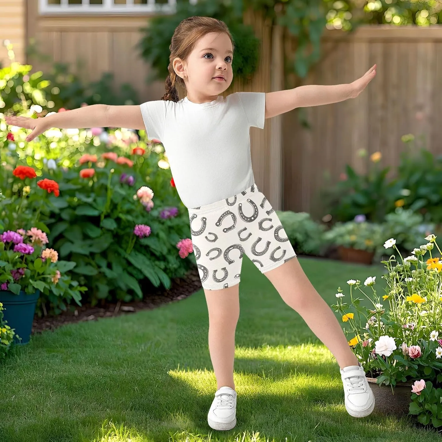 Fisyme Girls Shorts Kids Toddler Girl Bike Cartwheel Under Dress Shorts