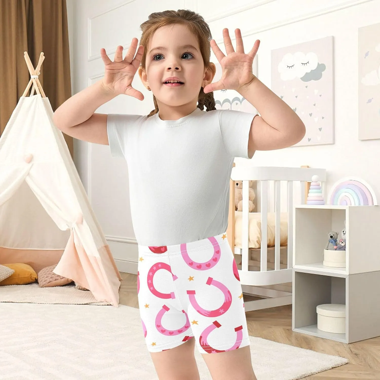 Fisyme Girls Shorts Kids Toddler Girl Bike Cartwheel Under Dress Shorts
