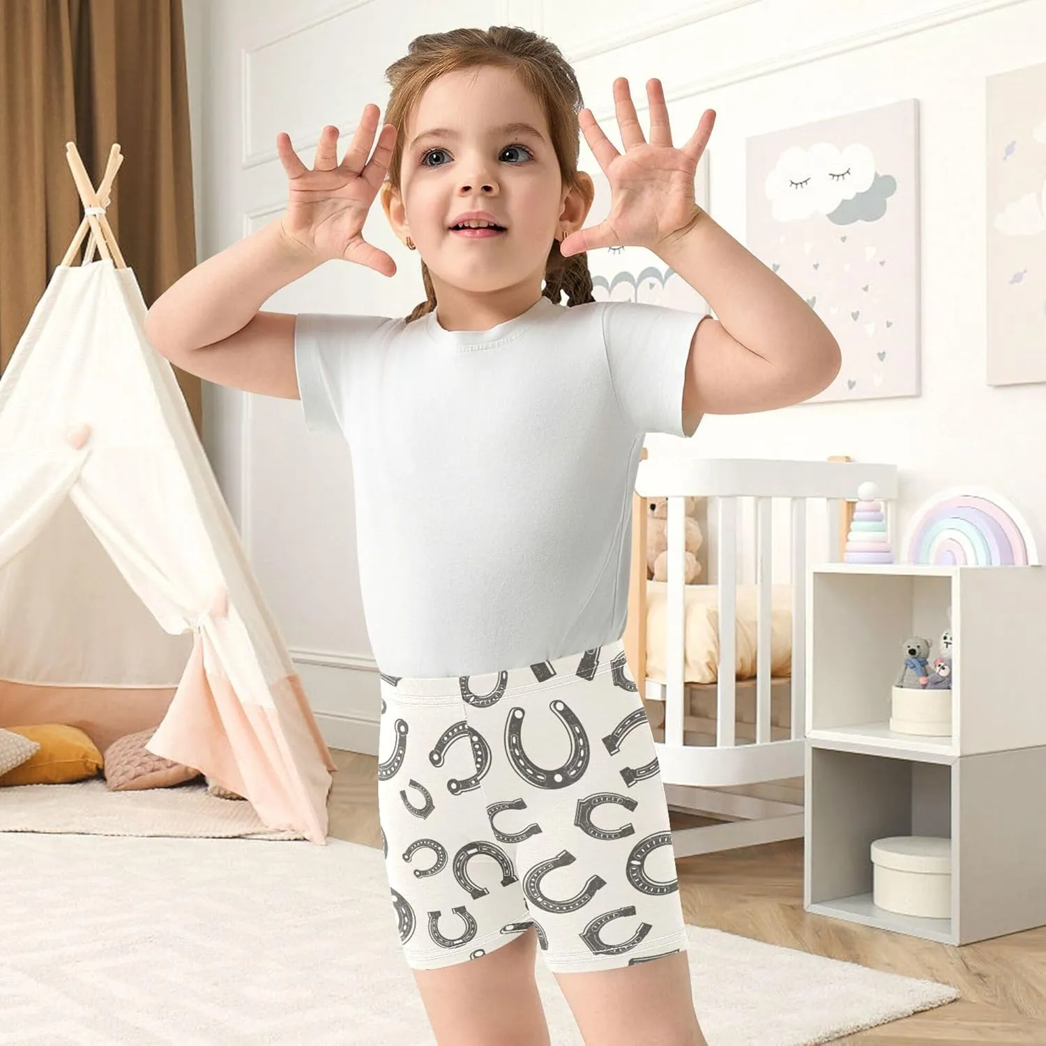 Fisyme Girls Shorts Kids Toddler Girl Bike Cartwheel Under Dress Shorts