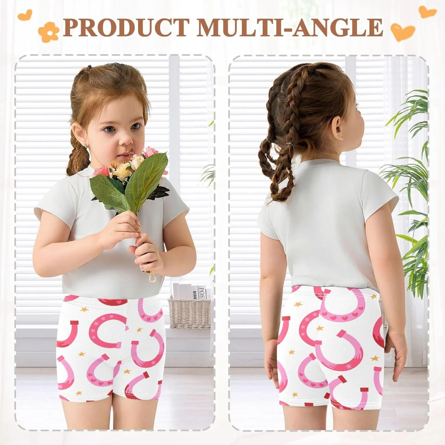 Fisyme Girls Shorts Kids Toddler Girl Bike Cartwheel Under Dress Shorts