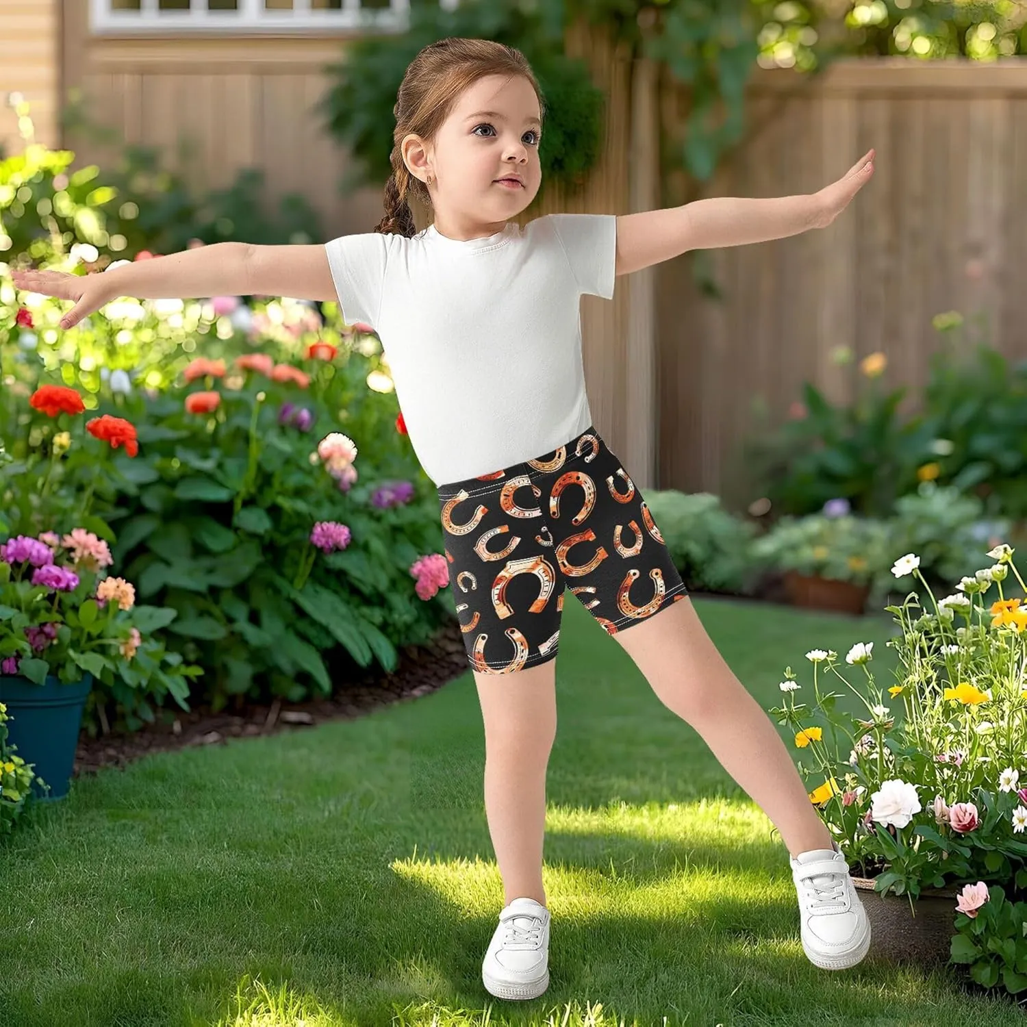 Fisyme Girls Shorts Kids Toddler Girl Bike Cartwheel Under Dress Shorts