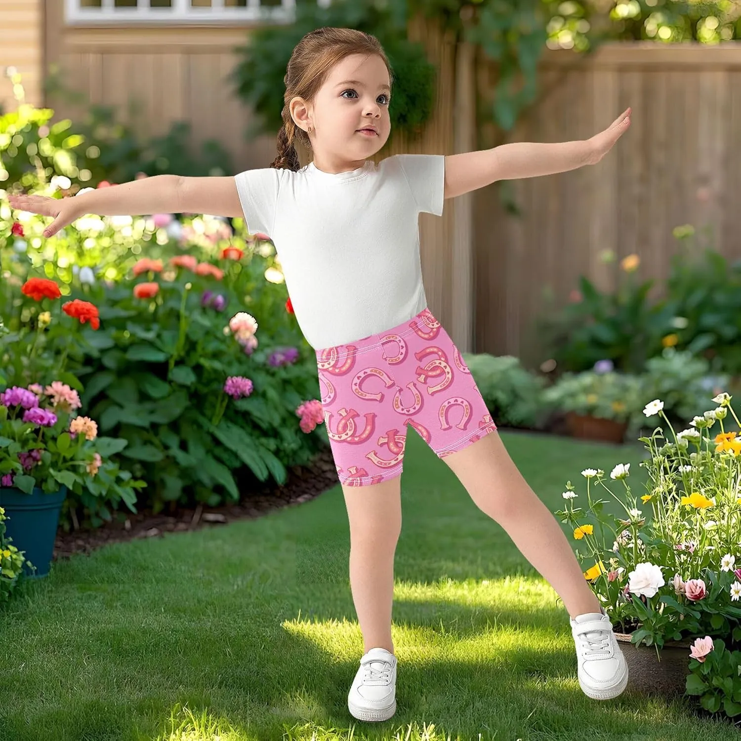 Fisyme Girls Shorts Kids Toddler Girl Bike Cartwheel Under Dress Shorts