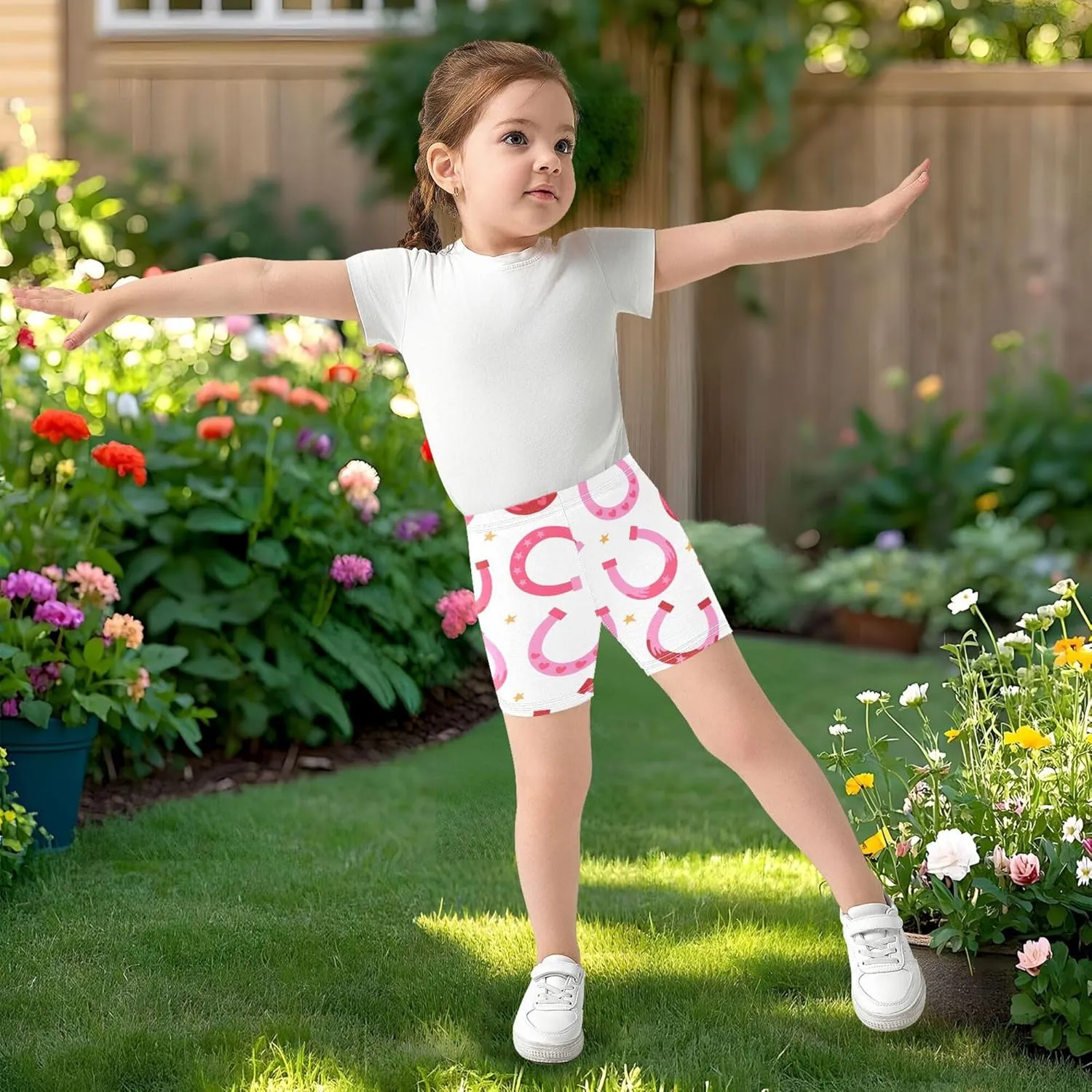 Fisyme Girls Shorts Kids Toddler Girl Bike Cartwheel Under Dress Shorts