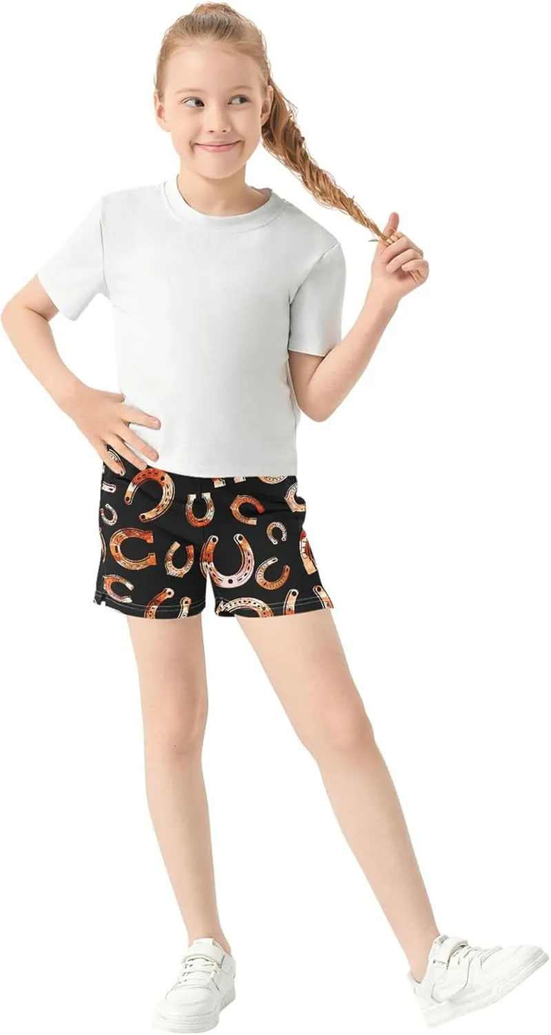 Fisyme Girls Shorts Summer Beach Casual Sweat Athletic Shorts for Kids Teen Girl