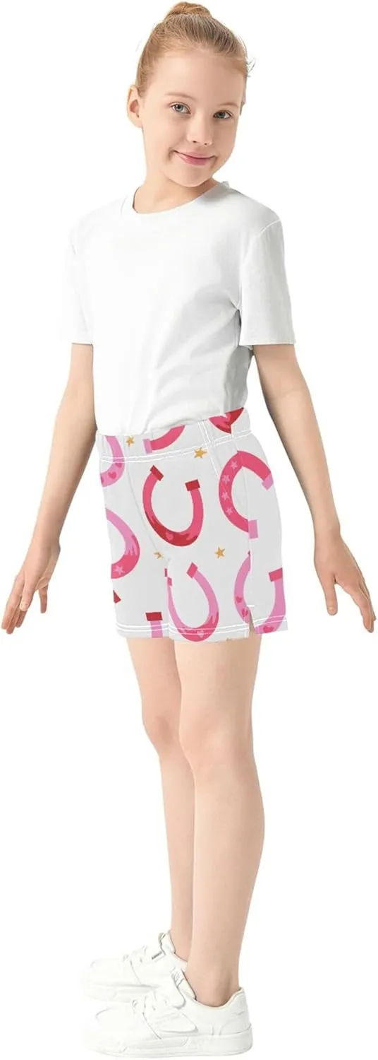 Fisyme Girls Shorts Summer Beach Casual Sweat Athletic Shorts for Kids Teen Girl