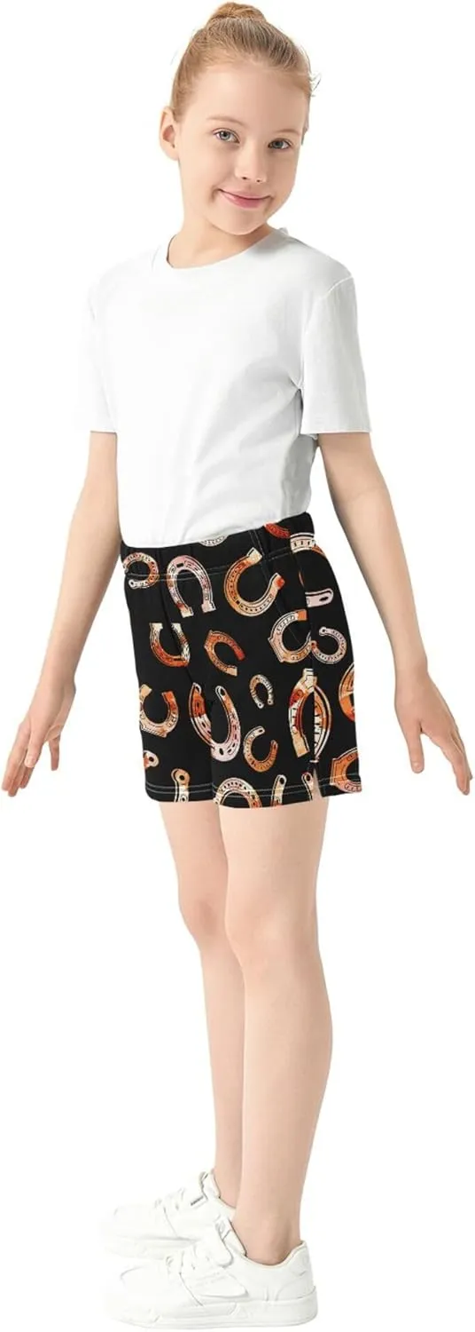Fisyme Girls Shorts Summer Beach Casual Sweat Athletic Shorts for Kids Teen Girl