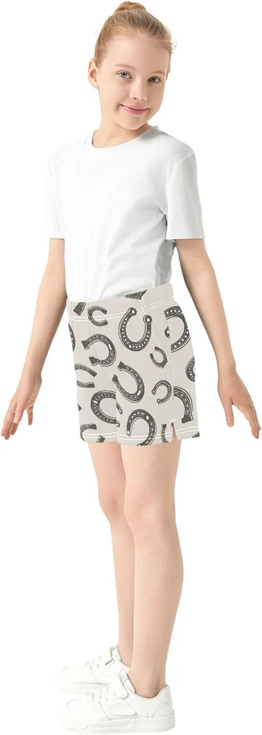 Fisyme Girls Shorts Summer Beach Casual Sweat Athletic Shorts for Kids Teen Girl