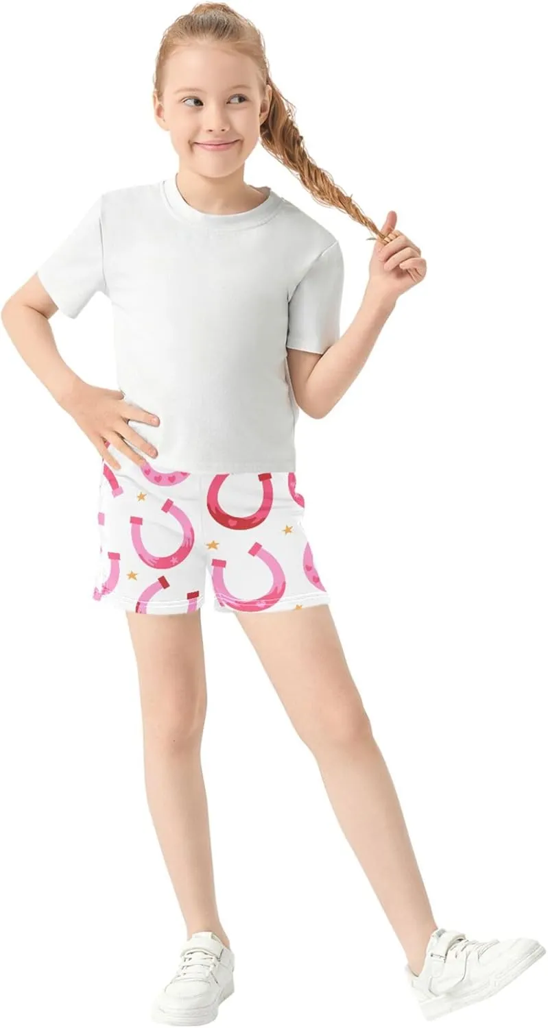 Fisyme Girls Shorts Summer Beach Casual Sweat Athletic Shorts for Kids Teen Girl