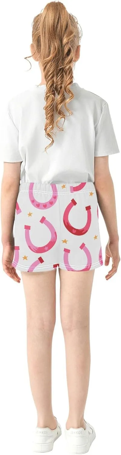 Fisyme Girls Shorts Summer Beach Casual Sweat Athletic Shorts for Kids Teen Girl