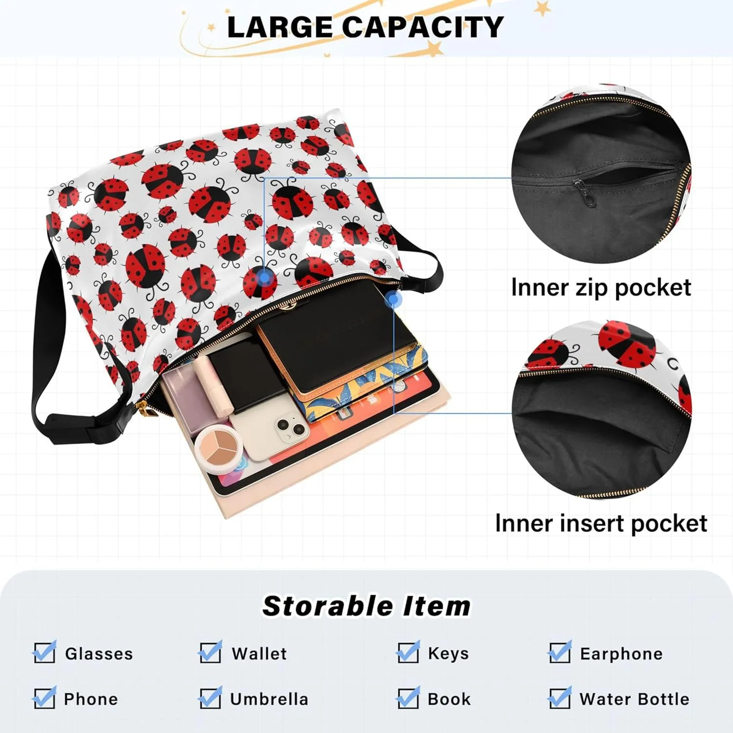 Flamingo Pink Flamingos Soft Leather Hobo Bags for Women Women's Large Purse Soft Animal Print Ladies Hobo Handbags