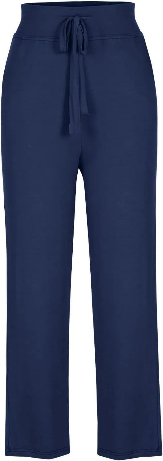 Flared Leggings for Women Drawstring High Waisted Flare Bootcut Yoga Pants Lounge Soft Wide Leg Pajama Pants