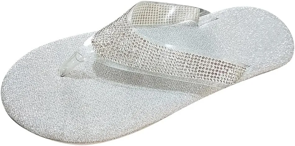 Flip Flops Orthopedic Sandals Flip Flops for Womens Sandals Comfortable Flip Flops for Women with Arch Support Silver