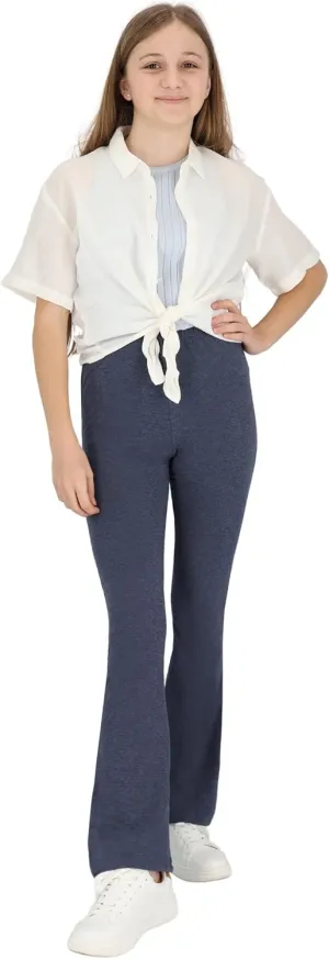 FUTURO FASHION Flared Leggings for Girls Kids Flare Pants Yoga Bootcut Casual Dance Cotton Leggings Girls Bell Bottom