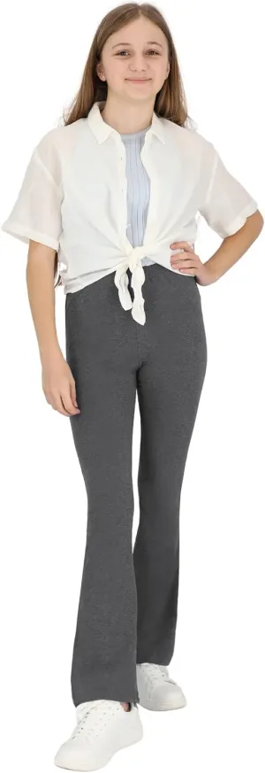 FUTURO FASHION Flared Leggings for Girls Kids Flare Pants Yoga Bootcut Casual Dance Cotton Leggings Girls Bell Bottom