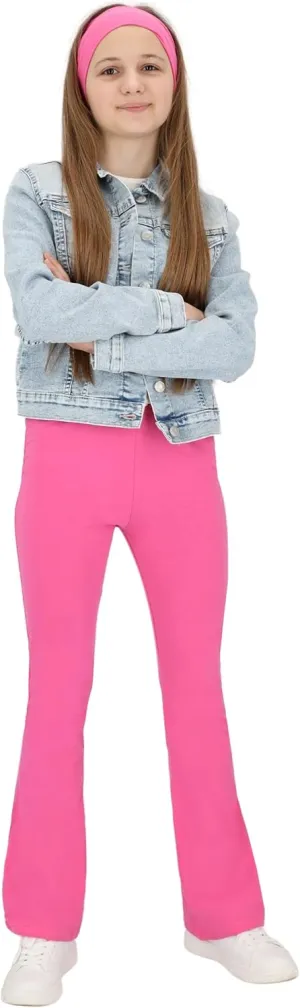 FUTURO FASHION Flared Leggings for Girls Kids Flare Pants Yoga Bootcut Casual Dance Cotton Leggings Girls Bell Bottom