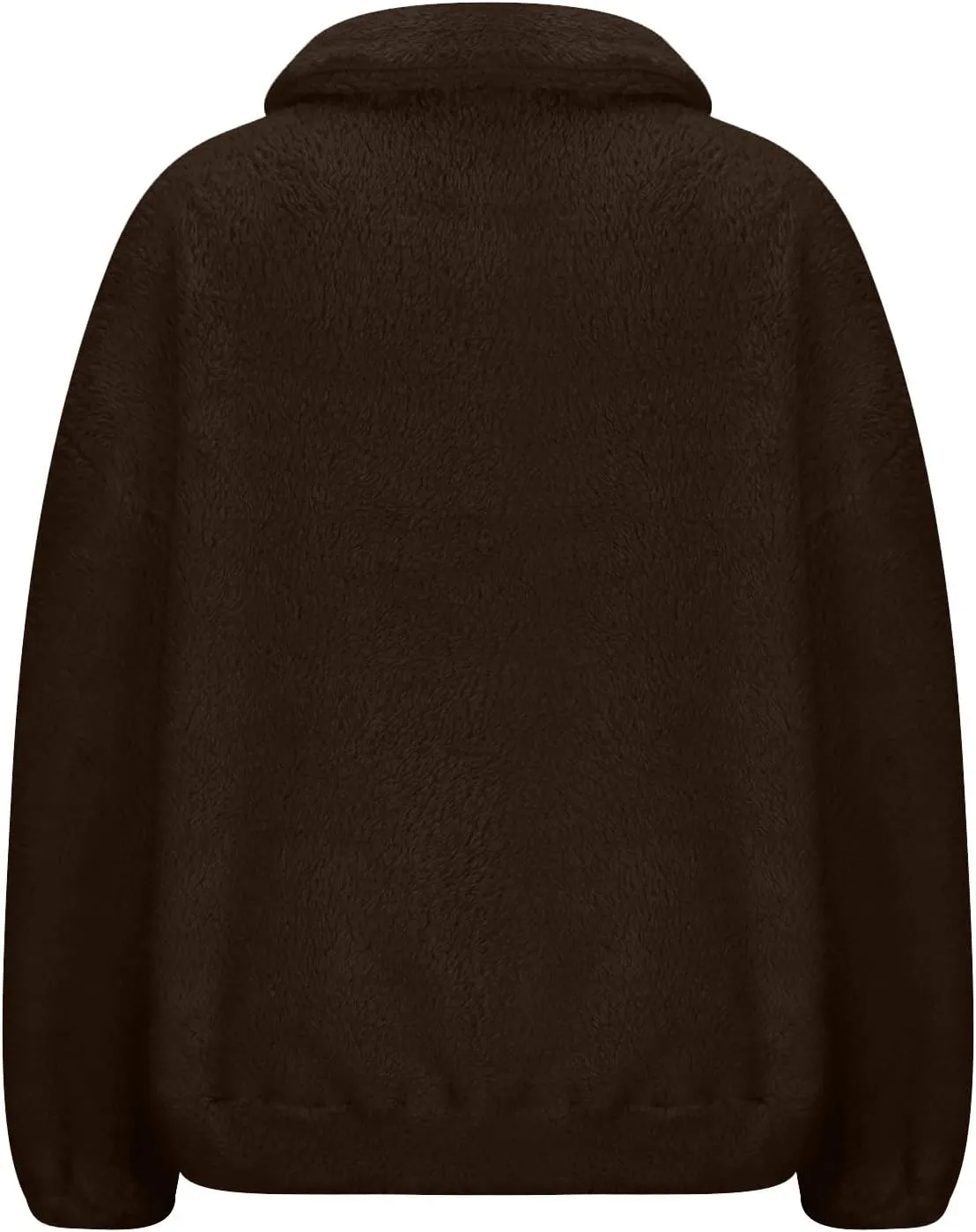 Fuzzy Fleece Sweatshirt For Women Casual Loose Half Zip Up Sherpa Pullover Sweater Warm Fall Winter Outfits