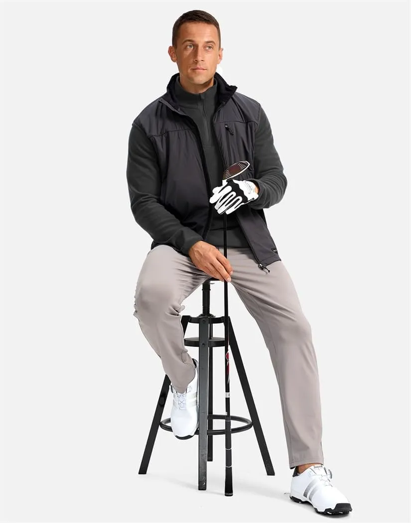 G Gradual Men's Quarter Zip Pullover with Zipper Pocket Fleece Lined Warm Sweater Golf Hiking Outdoor Lightweight Sweatshirt