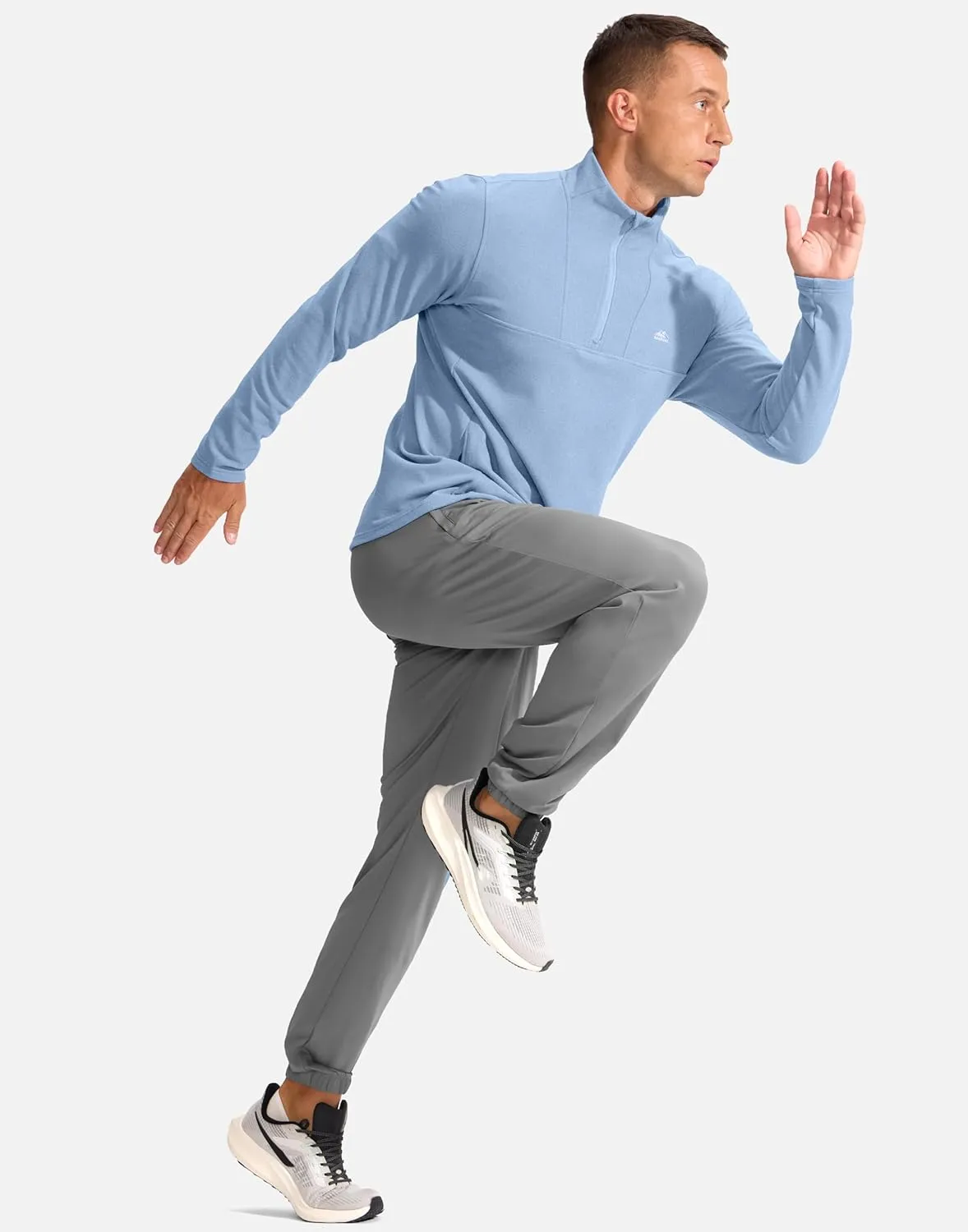 G Gradual Men's Quarter Zip Pullover with Zipper Pocket Fleece Lined Warm Sweater Golf Hiking Outdoor Lightweight Sweatshirt