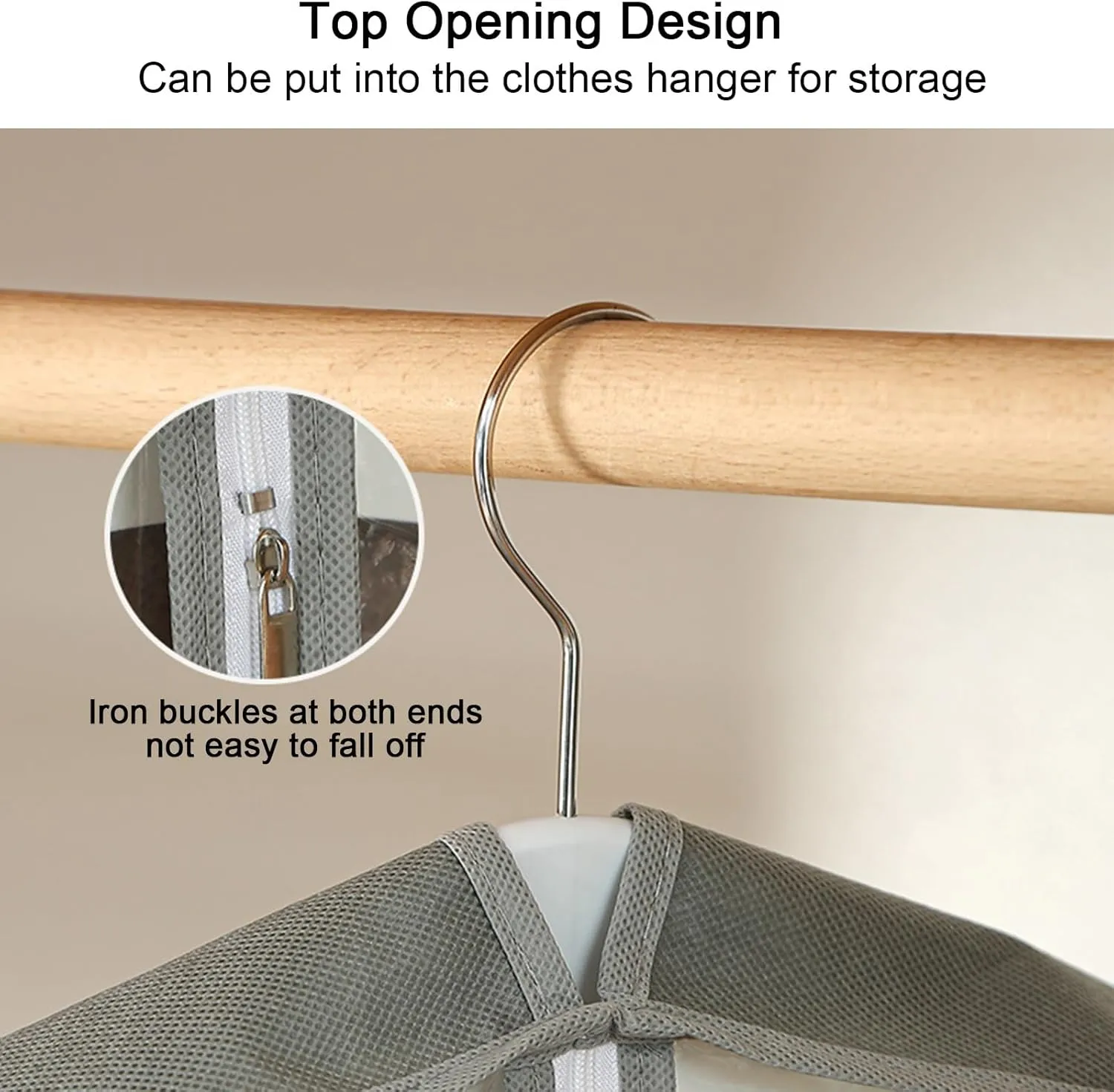 Garment Bags, Clothes Cover, Transparent Design, Closed Bottom, Hanging Storage, Suitable for Suits, Coats, Sweaters(White,60x130x10cm x51x4in)