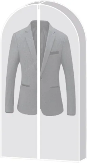 Garment Bags, Clothes Cover, Transparent Design, Closed Bottom, Hanging Storage, Suitable for Suits, Coats, Sweaters(White,60x130x10cm x51x4in)