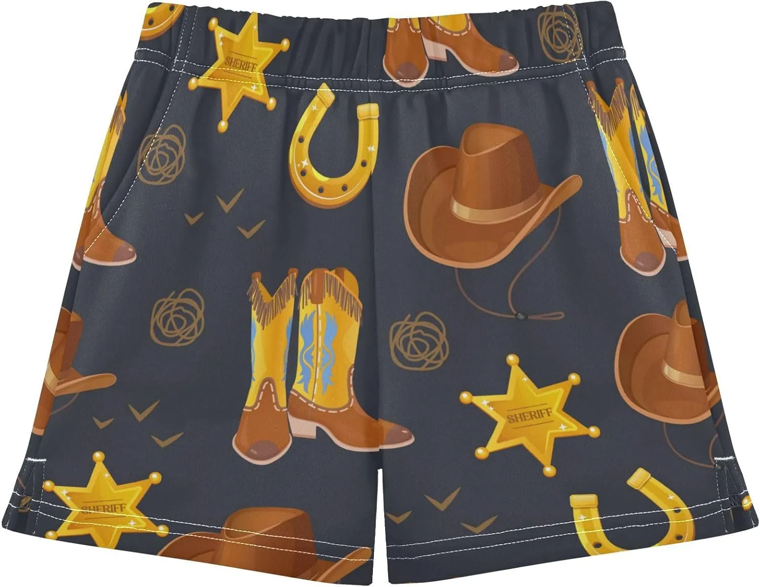 Girls Athletic Shorts Golden Horseshoe Summer Casual Girls Sports Shorts with Pockets for 7-15Y