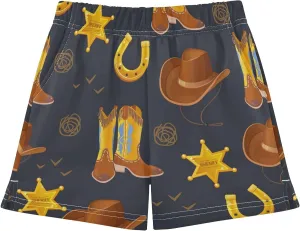 Girls Athletic Shorts Golden Horseshoe Summer Casual Girls Sports Shorts with Pockets for 7-15Y