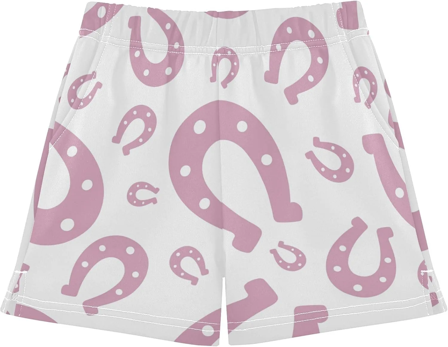 Girls Athletic Shorts Horseshoe Summer Casual Girls Sports Shorts with Pockets for 7-15Y