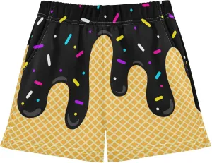Girls Athletic Shorts Summer Casual Girls Sports Shorts with Pockets for 7-15Y