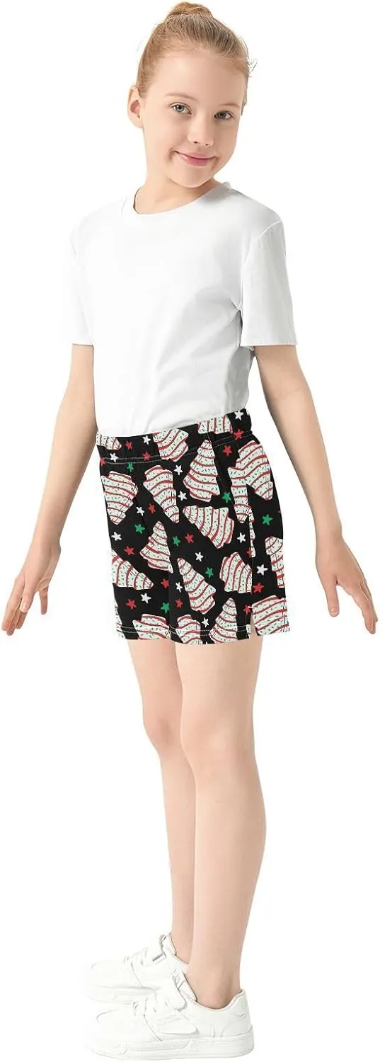 Girls Athletic Shorts Summer Casual Girls Sports Shorts with Pockets for 7-15Y